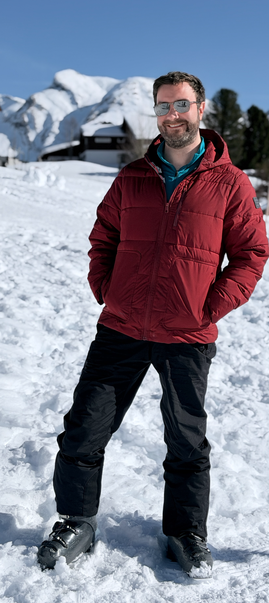 Stephen on the ski slopes